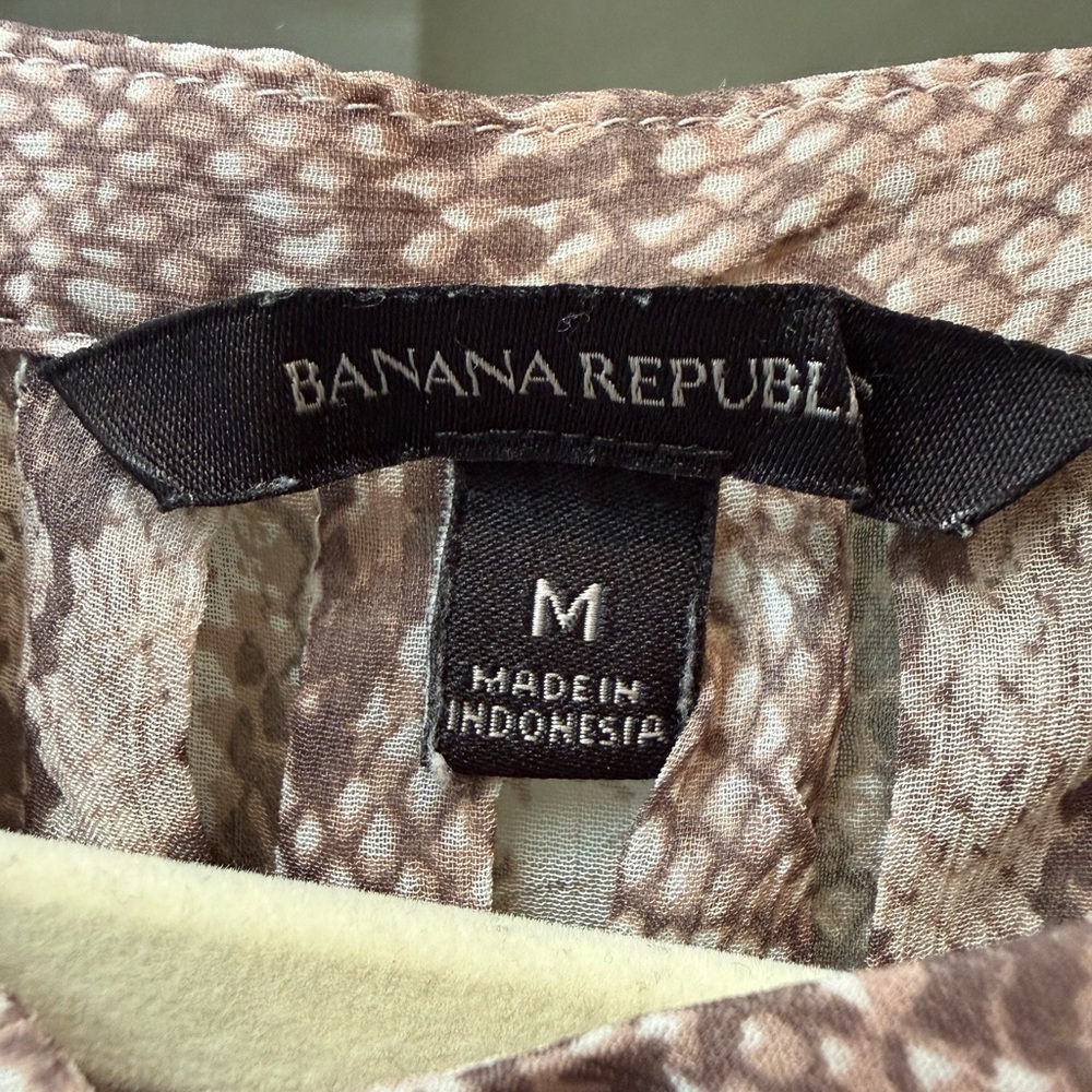 Banana Republic Python Print Blouse - image 4